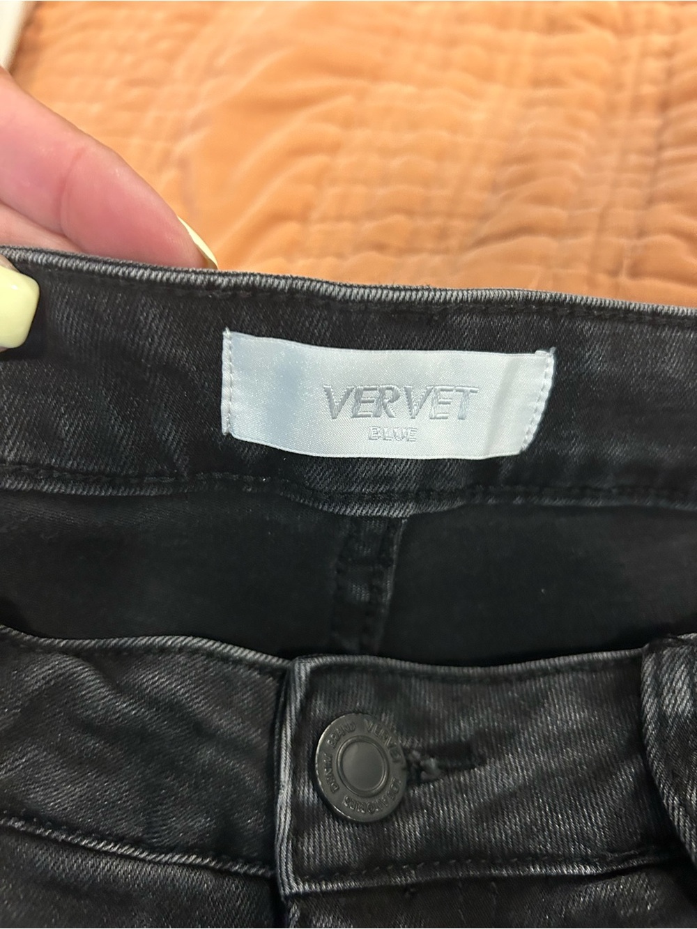 Vervet Black Straight Leg Jeans for Women